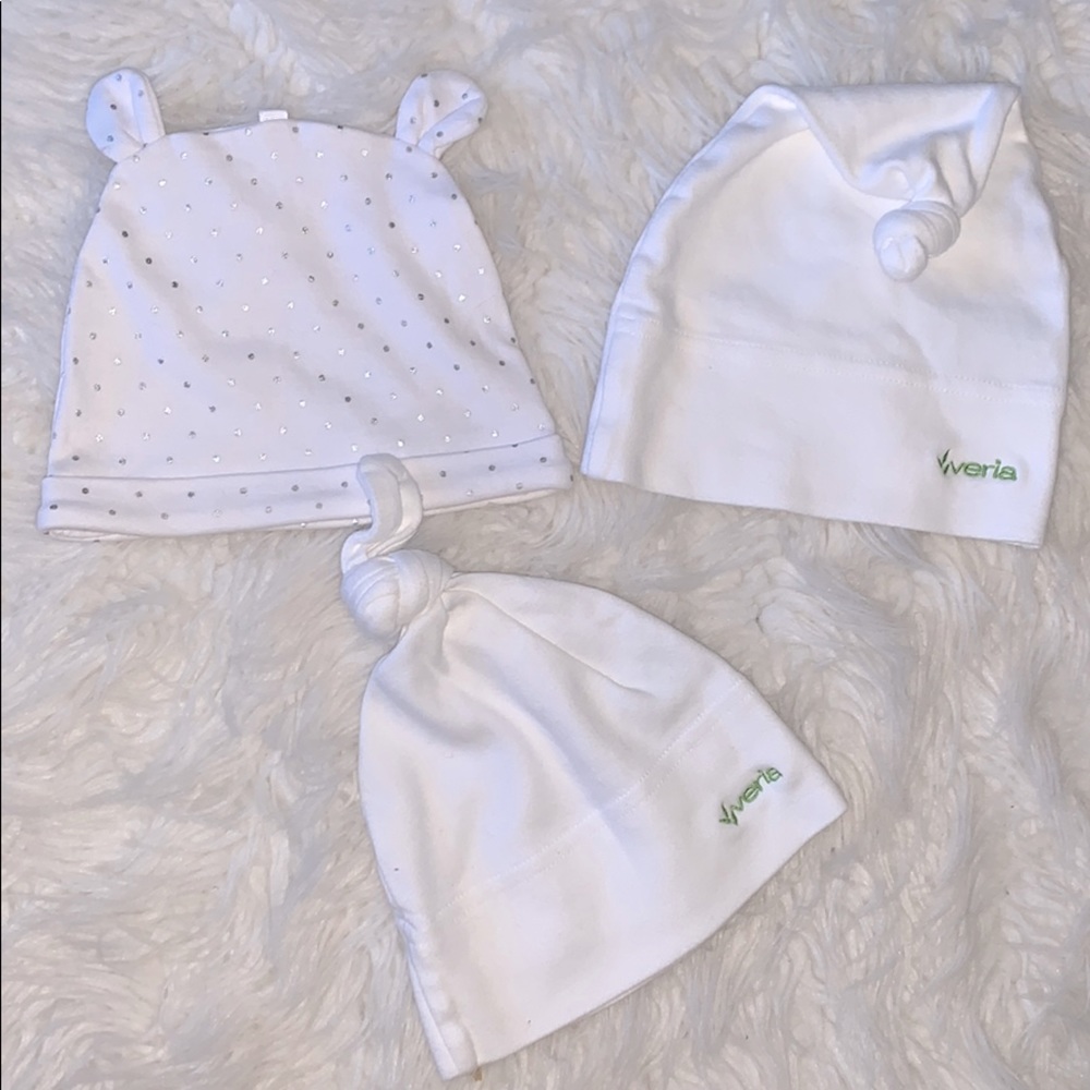 Bundle of 3 baby hats (organic 100% cotton)